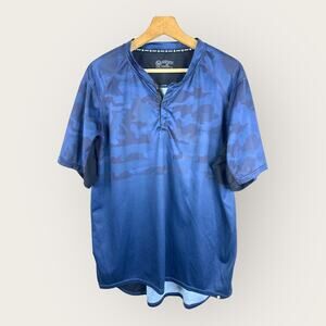 Canari Mens size XL Short Sleeve Blue Camo Camouflage Cyclilng Jersey